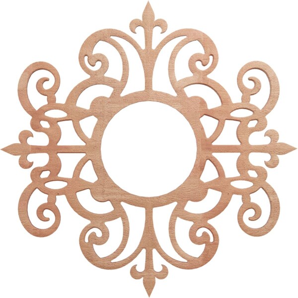 Ekena Millwork Dijon Wood Fretwork Pierced Ceiling Medallion, Cherry, 20"OD x 6 1/2"ID x 1/4"T CMWP20X20X0250DICH - main